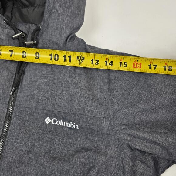 Columbia Jacket Womens Medium Gray Omni-Tech Hooded Insulated Parka Waterproof - Picture 7 of 14